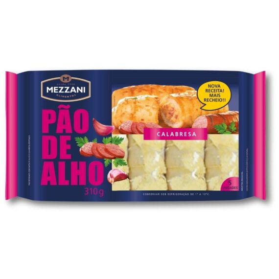 PÃO DE ALHO SABOR CALABRESA 310G MEZZANI